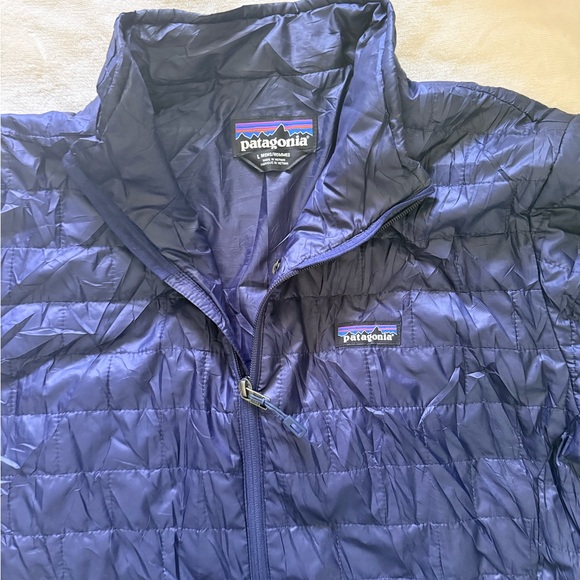 Patagonia Men's Nano Puff Primaloft Jacket Size Large Navy  Blue Lightweight - Picture 3 of 8
